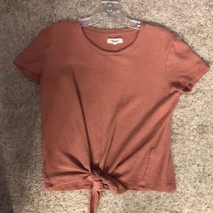 Madewell Knotted Short Sleeve Top